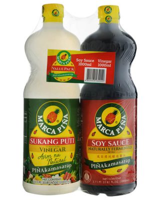 Sukang Puti Vinegar and Soy Sauce Pack 1L+1L